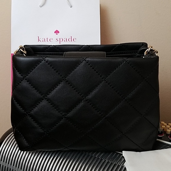 NWT - KATE SPADE BLACK EMERSON PLACE JENIA HANDBAG - Picture 3 of 8